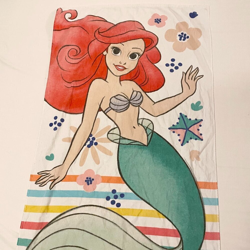 Disney The Little Mermaid Beach Towel Ariel 56 x 30 Inch